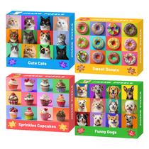 Quebra-cabeças Ciesa 100 peças para crianças de 4 a 10 anos, cães, gatos, cupcakes Quebra-cabeças Ciesa 100 peças para crianças de 4 a 10 anos, cães, gatos, cupcakes