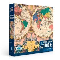Quebra-Cabeças de 1000 Peças - O Novo Mapa do Mundo -Toyster