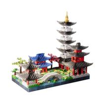 Quebra-Cabeças De Arquitetura Chinesa 688PCS Conjuntos De Blocos Miniatura De Edifícios Clássicos Do