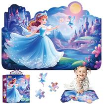 Quebra-cabeças de chão ELX Princess & Castle 54 peças para crianças de 4 a 6 anos Quebra-cabeças de chão ELX Princess & Castle 54 peças para crianças de 4 a 6 anos