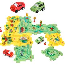 Quebra-cabeças de chão para crianças YOOYID Puzzle Racer Car Track Set