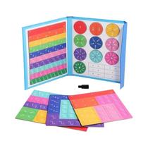 Quebra-Cabeças de Frações Magnéticas Montessori - Brinquedo Educativo de Matemática