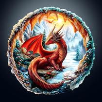 Quebra-cabeças de madeira DOCRAGI Crimson Dragon 3D Vision 195 unidades