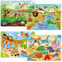 Quebra-cabeças de madeira GRACEON para crianças de 4 a 8 anos (4 quebra-cabeças) Quebra-cabeças de madeira GRACEON para crianças de 4 a 8 anos (4 quebra-cabeças)