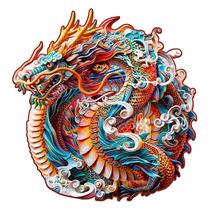 Quebra-cabeças de madeira Lovpippi Dragon 3D Chinese Dragon 100 unidades