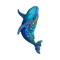 Quebra-Cabeças De Madeira Para Adultos, Forma Única, Design De Baleia De Alta Qualidade, Amor