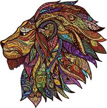 Quebra-cabeças de madeira - quebra-cabeça de madeira animal de formato exclusivo do rei leão, melhor presente para adultos e crianças, coleção de jogos em família Quebra-cabeças de madeira - quebra-cabeça de madeira animal de formato exclusivo do rei leão, melhor presente para adultos e crianças, coleção de jogos em família