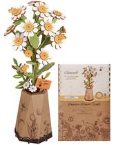 Quebra-cabeças de madeira Wowood 3D Flower Camomile para adultos (101 unidades)