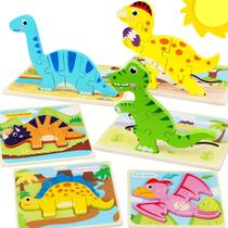 Quebra-cabeças Dino Wood, criança de 3 anos ou mais, brinquedos educativos