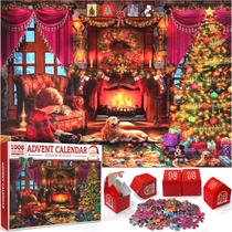 Quebra-cabeças do Calendário do Advento LEASEN 2024, Natal, 1008 unidades