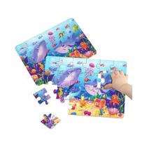 Quebra-Cabeças Educativos Montessori Para Crianças Com Tema De Animais Em Desenho Animado, Jogo