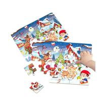 Quebra-Cabeças Educativos Montessori Para Crianças Com Tema De Animais Em Desenho Animado, Jogo