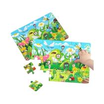 Quebra-Cabeças Educativos Montessori Para Crianças Com Tema De Animais Em Desenho Animado, Jogo