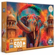 Quebra-Cabeças Elefante 500 Peças Game Office - Toyster