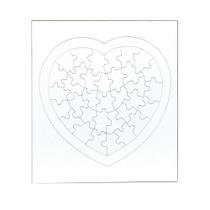 Quebra-cabeças em branco Hygloss Heart Shape 8,5x9,5cm 8 quebra-cabeças