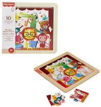 Quebra Cabeças Em Madeira Safari Divertido Fisher Price Amiguinhos da Selva - 10 Peças - Puzzle - Mattel HXV18 Quebra Cabeças Em Madeira Safari Divertido Fisher Price Amiguinhos da Selva - 10 Peças - Puzzle - Mattel HXV18