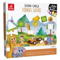 Quebra-Cabeças Formas Safari Brinquedo Infantil Educativo