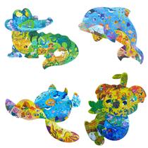 Quebra-cabeças GAYISIC Koalas 96 unidades, golfinhos 108 unidades, tartarugas 136 unidades e crocodilo 154 unidades Quebra-cabeças GAYISIC Koalas 96 unidades, golfinhos 108 unidades, tartarugas 136 unidades e crocodilo 154 unidades