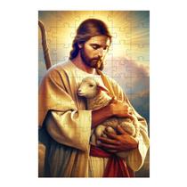 Quebra-Cabeças inclusivo Jesus o Bom Pastor de 60 peças