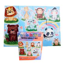 Quebra-cabeças infantil Animais Fofos de 12 peças grandes para crianças