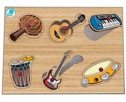 Quebra Cabeças Madeira Bebes Instrumentos Musicais Simque