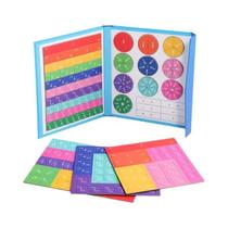 Quebra-Cabeças Magnéticos De Frações Montessori Brinquedos Educativos De Matemática Para Iluminação
