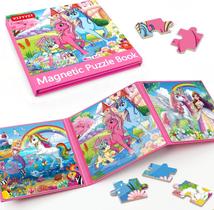 Quebra-cabeças magnéticos Unicorn Mermaid Princess para crianças de 3 a 5 meninas, quebra-cabeças de viagem de 20 peças para crianças de 4 a 6 anos, carro, avião, atividades de viagem, jogos, brinquedos para meninas de 3 a 5 anos, presentes de aniversário Quebra-cabeças magnéticos Unicorn Mermaid Princess para crianças de 3 a 5 meninas, quebra-cabeças de viagem de 20 peças para crianças de 4 a 6 anos, carro, avião, atividades de viagem, jogos, brinquedos para meninas de 3 a 5 anos, presentes de aniversário