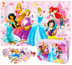 Quebra-cabeças NEILDEN 60 peças para crianças de 4 a 8 com caixa de lata Quebra-cabeças NEILDEN 60 peças para crianças de 4 a 8 com caixa de lata