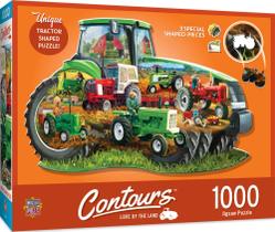 Quebra-cabeças, obras-primas, forma de trator, 1000 peças