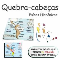 Quebra Cabeças Países Hispanicos Idioma Espanhol Puzzle Quebra Cabeças Países Hispanicos Idioma Espanhol Puzzle