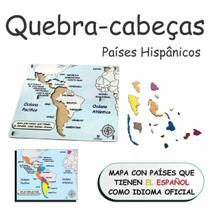 Quebra Cabeças Países Hispanicos Idioma Espanhol Puzzle