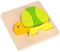 Quebra-Cabeças para Bebês em Madeira Tartaruga - Tooky Toy