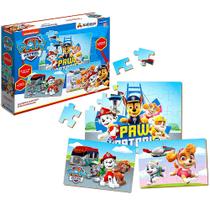 Quebra-Cabeças Patrulha Canina de Brinquedo Madeira Infantil Xalingo 53 Peças