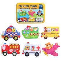 Quebra-cabeças seis em um de transporte de animais para viag