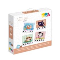 Quebra-cabeças Soletrando Animais - 54 peças - 6046 - Babebi