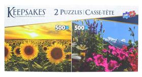 Quebra-cabeças Sunature Wildflowers, 500 peças, conjunto de 2