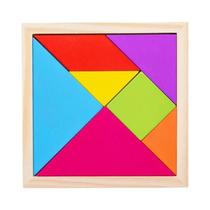 Quebra-cabeças Tangram De Madeira Coloridos, Brinquedo Educacional Para Meninos E Meninas,