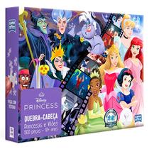 Quebra-Cabeças Toyster Disney Princesas E Vilões 500 Peças Game Office