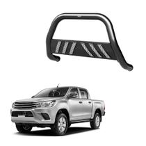 Quebra Mato Hilux 2016 2017 2018 2019 Com Grade Preto
