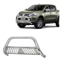 Quebra Mato L200 Triton 2017 a 2021 Com Chapa Cromado Quebra Mato L200 Triton 2017 a 2021 Com Chapa Cromado