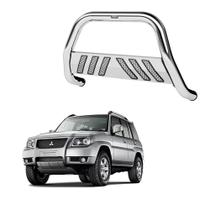 Quebra Mato Pajero Tr4 2003 2004 2005 2006 Com Grade Cromado Quebra Mato Pajero Tr4 2003 2004 2005 2006 Com Grade Cromado