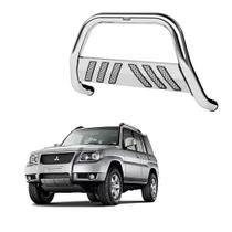 Quebra Mato Pajero Tr4 2013 2014 2015 Com Grade Cromado Quebra Mato Pajero Tr4 2013 2014 2015 Com Grade Cromado
