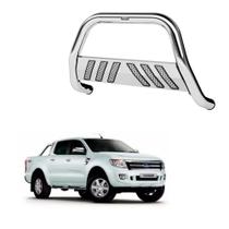 Quebra Mato Ranger 2016 2017 2018 Com Grade Cromado Quebra Mato Ranger 2016 2017 2018 Com Grade Cromado