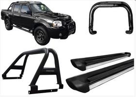 Quebra Mato Santo Antônio, Estribo Fontier Até 07 Preto Kit