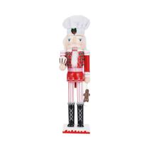 Quebra-Nozes Artesanal De Natal De 38CM, Boneco De Chef De Confeitaria, Decoração Para Festa De Fim Quebra-Nozes Artesanal De Natal De 38CM, Boneco De Chef De Confeitaria, Decoração Para Festa De Fim