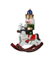 Quebra Nozes cavalinho Soldado Natalino Verde 23CM