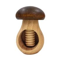 Quebra-nozes De Madeira Em Forma De Cogumelo, Ferramenta Multifuncional Para Nozes E Nozes De Casca