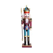 Quebra-Nozes de Natal Clássico - Ornamento de 30cm com Cordão