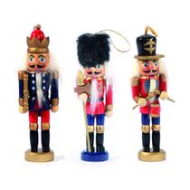 Quebra Nozes Natalinos Soldadinho Luxuoso jogo c/ 3UN 12,5cm