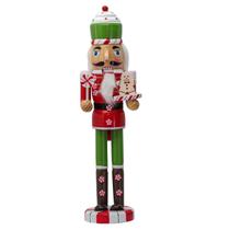 Quebra Nozes Soldado Decoração de Natal Doceiro em madeira 38 cm Quebra Nozes Soldado Decoração de Natal Doceiro em madeira 38 cm